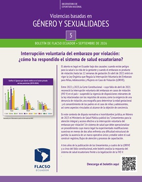Observatorio de Violencias en Género y Sexualidades analiza la respuesta del sistema de salud ante la interrupción voluntaria del embarazo por violación