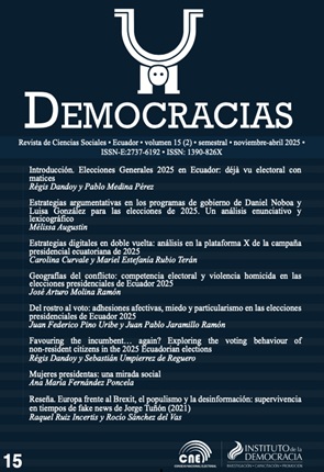 Revista Democracias publica artículo del profesor Juan Federico Pino sobre las elecciones presidenciales de Ecuador 2025