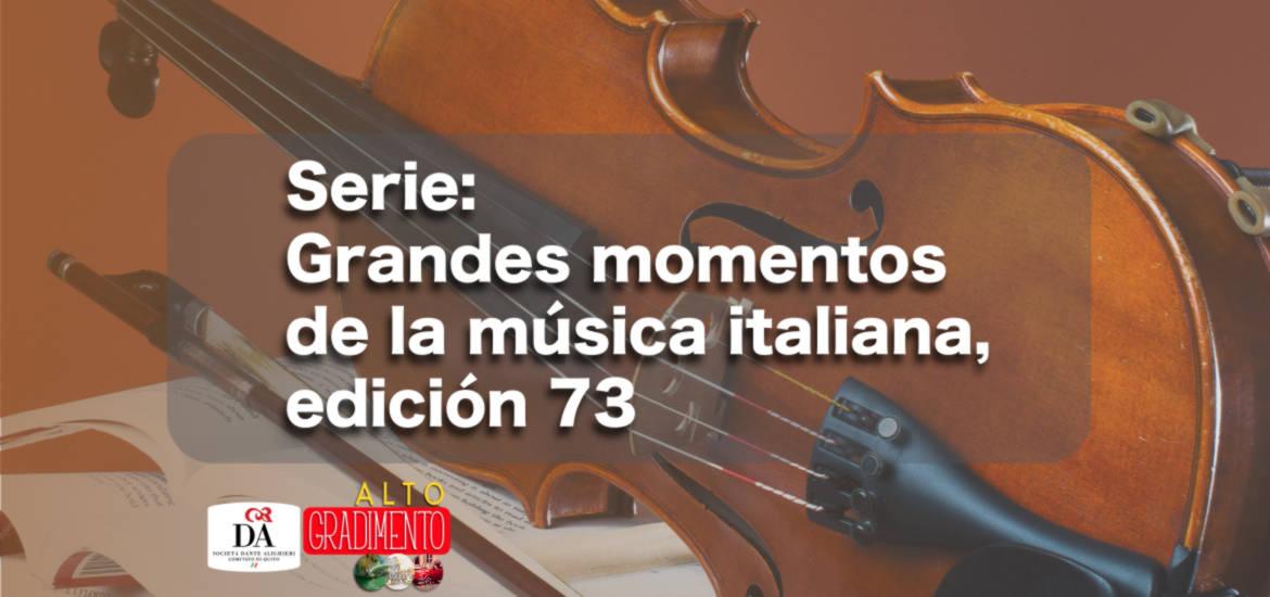 Alto Gradimento, programa de música y cultura italiana en Ecuador