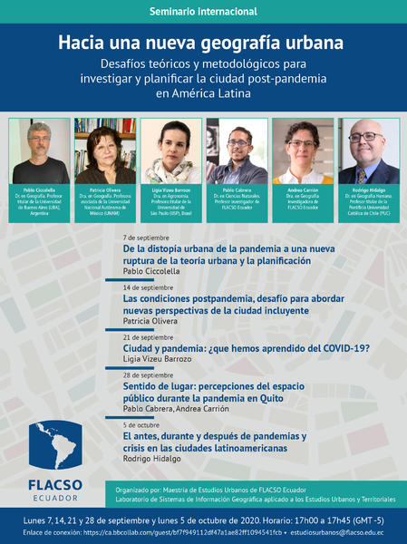 Seminario Hacia una nueva geografía urbana 2020